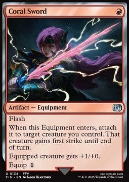 Coral Sword⁣ - Magic: The Gathering - FINAL FANTASY⁣ (Uncommon)⁣ [134]