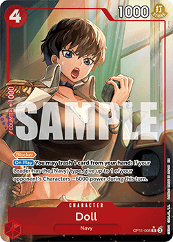 Doll (OP11-008) (V.2) - A Fist of Divine Speed (Alternate Art) [OP11-008]