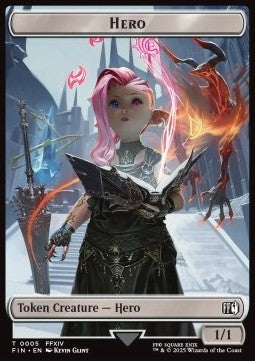 Hero Token (W 1/1) // Treasure Token (V.4)⁣ - Magic: The Gathering - FINAL FANTASY: Tokens⁣ (Token)⁣ [T 5/23]