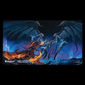 Magic: The Gathering - FINAL FANTASY: "Bahamut and Ifrit" Holofoil Playmat⁣ - Magic: The Gathering - FINAL FANTASY