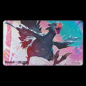 Magic: The Gathering - FINAL FANTASY: "Traveling Chocobo" (Black) Holofoil Playmat⁣ - Magic: The Gathering - FINAL FANTASY