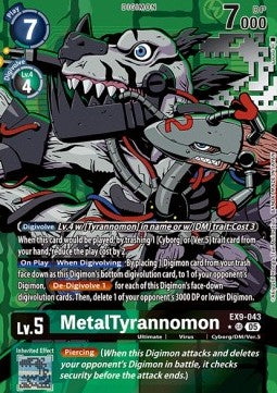 MetalTyrannomon (EX9-043) (V.2)⁣ - Versus Monsters⁣ (Alternative Art)⁣ [043]