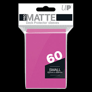 60 Small Ultra Pro PRO-Matte Deck Protector Sleeves (Bright Pink)
