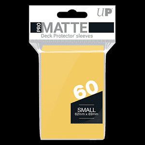 60 Small Ultra Pro PRO-Matte Deck Protector Sleeves (Yellow)