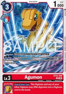 Agumon (BT22-008)⁣ - Cyber Eden⁣ (Uncommon)⁣ [008]