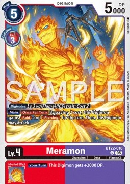 Meramon (BT22-010)⁣ - Cyber Eden⁣ (Common)⁣ [010]