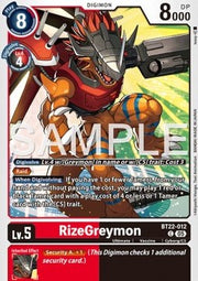 RizeGreymon (BT22-012)⁣ - Cyber Eden⁣ (Common)⁣ [012]
