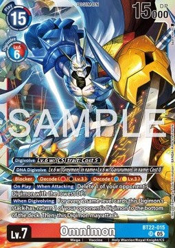 Omnimon (BT22-015) (V.1)⁣ - Cyber Eden⁣ (Super Rare)⁣ [015]