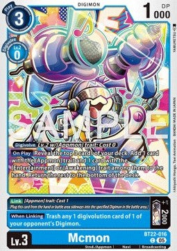 Mcmon (BT22-016)⁣ - Cyber Eden⁣ (Common)⁣ [016]