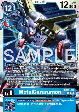 MetalGarurumon (BT22-026)⁣ - Cyber Eden⁣ (Rare)⁣ [026]