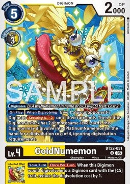 GoldNumemon (BT22-031)⁣ - Cyber Eden⁣ (Uncommon)⁣ [031]