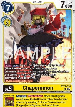 Chaperomon (BT22-036)⁣ - Cyber Eden⁣ (Uncommon)⁣ [036]