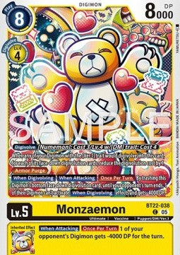 Monzaemon (BT22-038)⁣ - Cyber Eden⁣ (Common)⁣ [038]