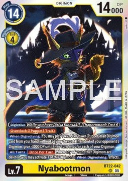 Nyabootmon (BT22-042) (V.1)⁣ - Cyber Eden⁣ (Super Rare)⁣ [042]