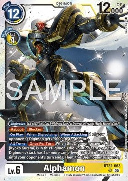 Alphamon (BT22-063) (V.1)⁣ - Cyber Eden⁣ (Super Rare)⁣ [063]