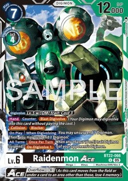 Raidenmon Ace (BT22-066)⁣ - Cyber Eden⁣ (Uncommon)⁣ [066]