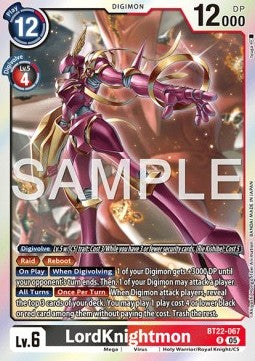 LordKnightmon (BT22-067)⁣ - Cyber Eden⁣ (Rare)⁣ [067]