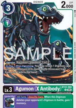 Agumon (X Antibody) (BT22-068)⁣ - Cyber Eden⁣ (Uncommon)⁣ [068]