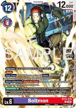 Boltmon (BT22-078)⁣ - Cyber Eden⁣ (Uncommon)⁣ [078]