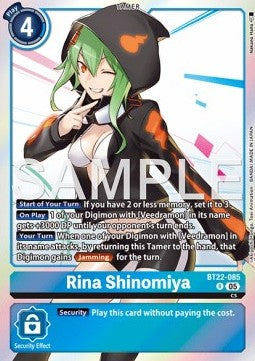 Rina Shinomiya (BT22-085) (V.1)⁣ - Cyber Eden⁣ (Rare)⁣ [085]