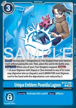 Unique Emblem: Poseidia Lagoon (BT22-096)⁣ - Cyber Eden⁣ (Uncommon)⁣ [096]