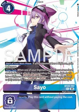 Sayo (BT22-102) (V.1)⁣ - Cyber Eden⁣ (Secret Rare)⁣ [102]