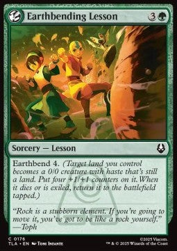 Earthbending Lesson - Magic: The Gathering | Avatar: The Last Airbender (Common) [TLA-176]