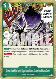 Demon Aura Nine Sword Style Asura Blades Drawn Dead Man's Game (OP12-037) (V.1) - Legacy of the Master (Rare) [OP12-037]