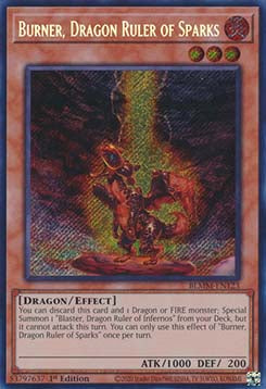 Burner, Dragon Ruler of Sparks⁣ - Battles of Legend: Monster Mayhem⁣ (Secret Rare)⁣ [123]