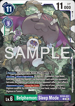 Belphemon: Sleep Mode (EX10-021) (V.1) - Sinister Order (Common) [021]