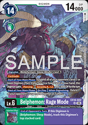 Belphemon: Rage Mode (EX10-022) (V.1) - Sinister Order (Super Rare) [022]