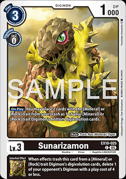 Sunarizamon (EX10-025) (V.1) - Sinister Order (Common) [025]