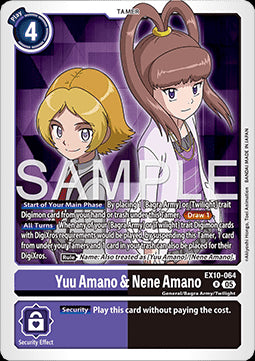 Yuu Amano & Nene Amano (EX10-064) (V.1) - Sinister Order (Rare) [064]