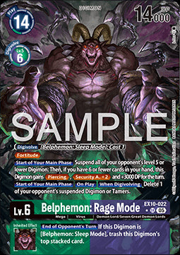 Belphemon: Rage Mode (EX10-022) (V.2) - Sinister Order (Alternative Art) [022]