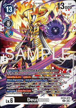 Deusmon (EX10-073) (V.1) - Sinister Order (Secret Rare) [073]