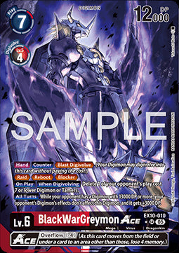 BlackWarGreymon Ace (EX10-010) (V.2) - Sinister Order (Alternative Art) [010]