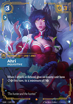 Ahri, Inquisitive (V.1 - Epic) - Origins (Epic) [OGN-119]
