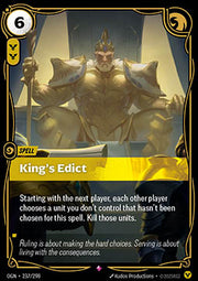 King's Edict - Origins (Rare) [OGN-237]