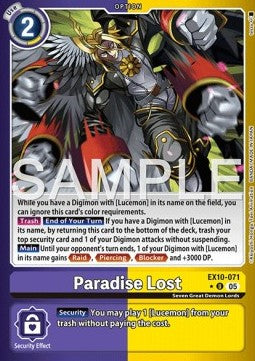 Paradise Lost (EX10-071) (V.2) - Sinister Order (Alternative Art) [071]