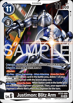 Justimon: Blitz Arm (BT23-059) - Hackers' Slumber (Rare) [BT-23-059]