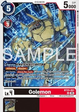 Golemon (BT23-051) - Hackers' Slumber (Uncommon) [BT-23-051]