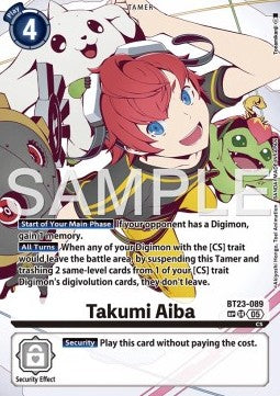 Takumi Aiba (BT23-089) (V.3) - Hackers' Slumber (Special) [BT-23-089]
