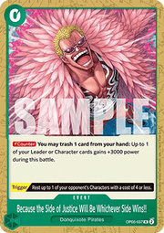 Because the Side of Justice Will Be Whichever Side Wins!! (OP05-037) (V.1) - Unnumbered Promos (Rare) [UP-OP05-037]