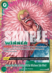 Because the Side of Justice Will Be Whichever Side Wins!! (OP05-037) (V.2) - Unnumbered Promos (Rare) [UP-OP05-037]