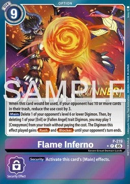 Flame Inferno (P-219) - Official Tournament Pack Events (Alternative Art) [OTPE-P-219]