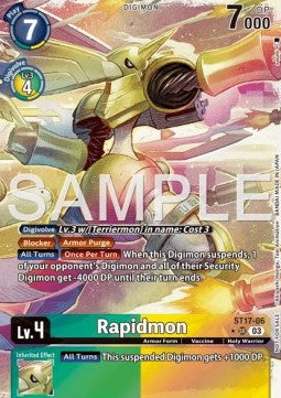 Rapidmon (ST17-06) (V.2) - Promos: Time Stranger (Alternative Art) [BT-24P-ST17-06]