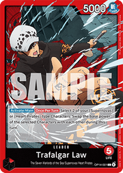 Trafalgar Law (OP14-001) (V.1) - The Azure Sea's Seven (Leader) [OP14-001]