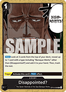 Disappointed? (OP14-099) - The Azure Sea's Seven (Uncommon) [OP14-099]