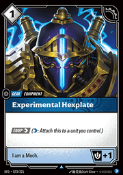 Experimental Hexplate - Spiritforged (Uncommon) [SFD-073]