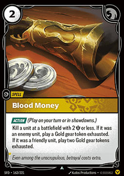 Blood Money - Spiritforged (Uncommon) [SFD-162]